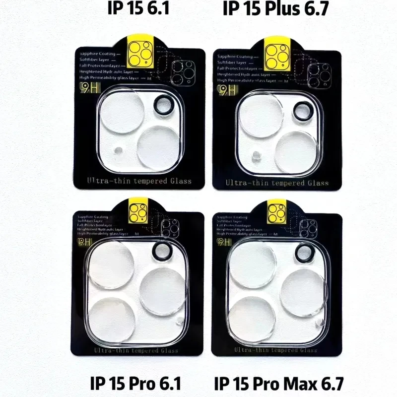 

50PCS For IPHONE 15 14 13 plus Pro Max For IPHONE 15 Pro Max 15 Pro 3D Back Camera lens Tempered Glass screen protector