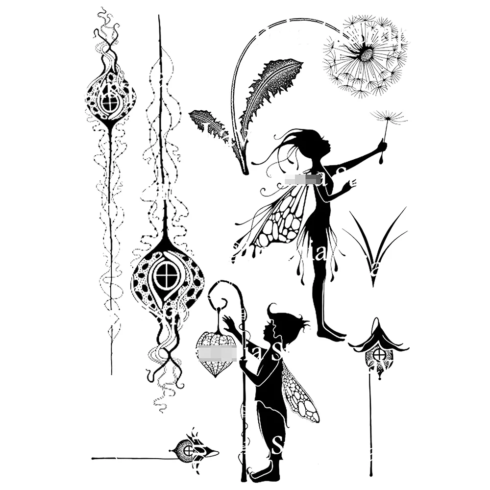

Clear Transparent Stamps Plant Dandelion Fairy Seal for DIY Scrapbooking Card Rubber Stamps Making Photo Album Handemade Crafts