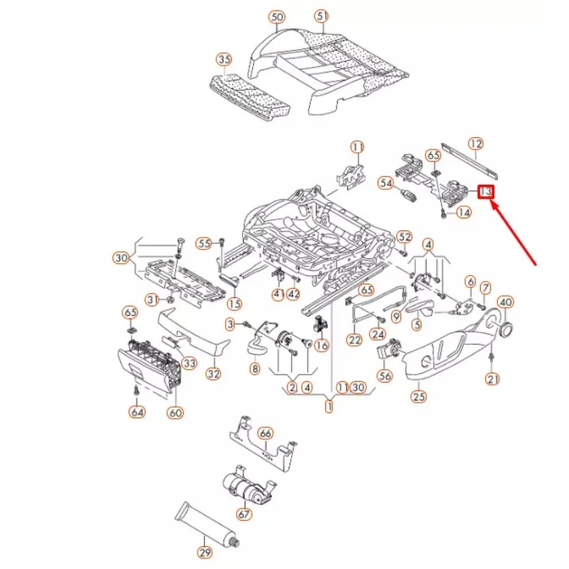 하이 퀄리티 자동차 부품 전방 우측 8T0 881 545, 아우디 스코다 어린이 좌석 거치대 ISOFIX A3 A5 에 적합, 8T081545, 1 개