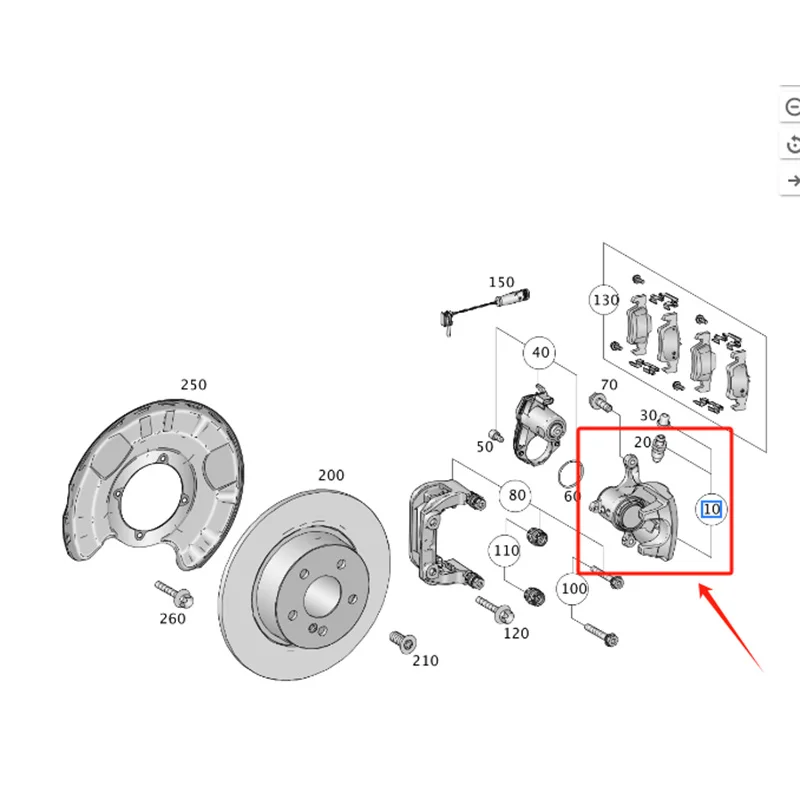 A1664230181 A1664230281 1Pcs Left/Right Rear Brake Caliper for Mercedes-Benz Ml W166 New