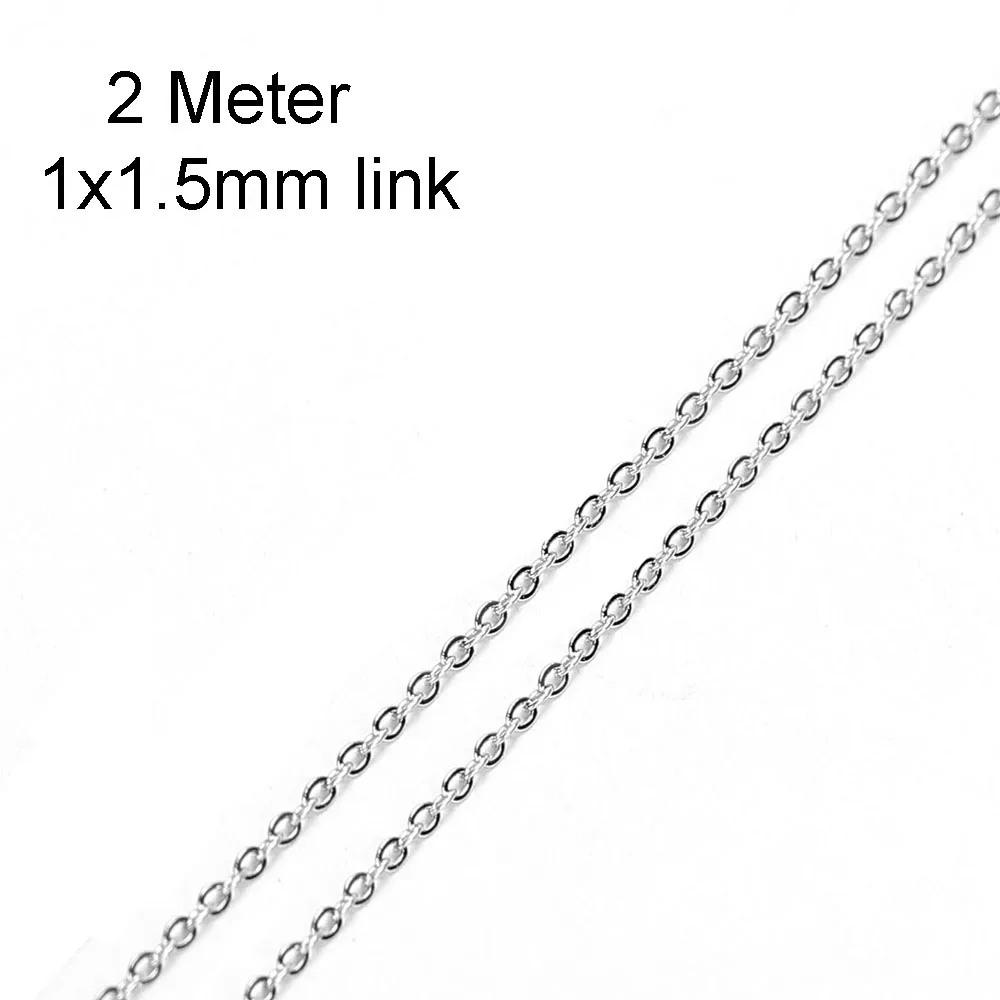 Stainless Steel Gold-Tone & Silver-Tone Link Chain for DIY Jewelry Making (Multiple Lengths & Widths Available)