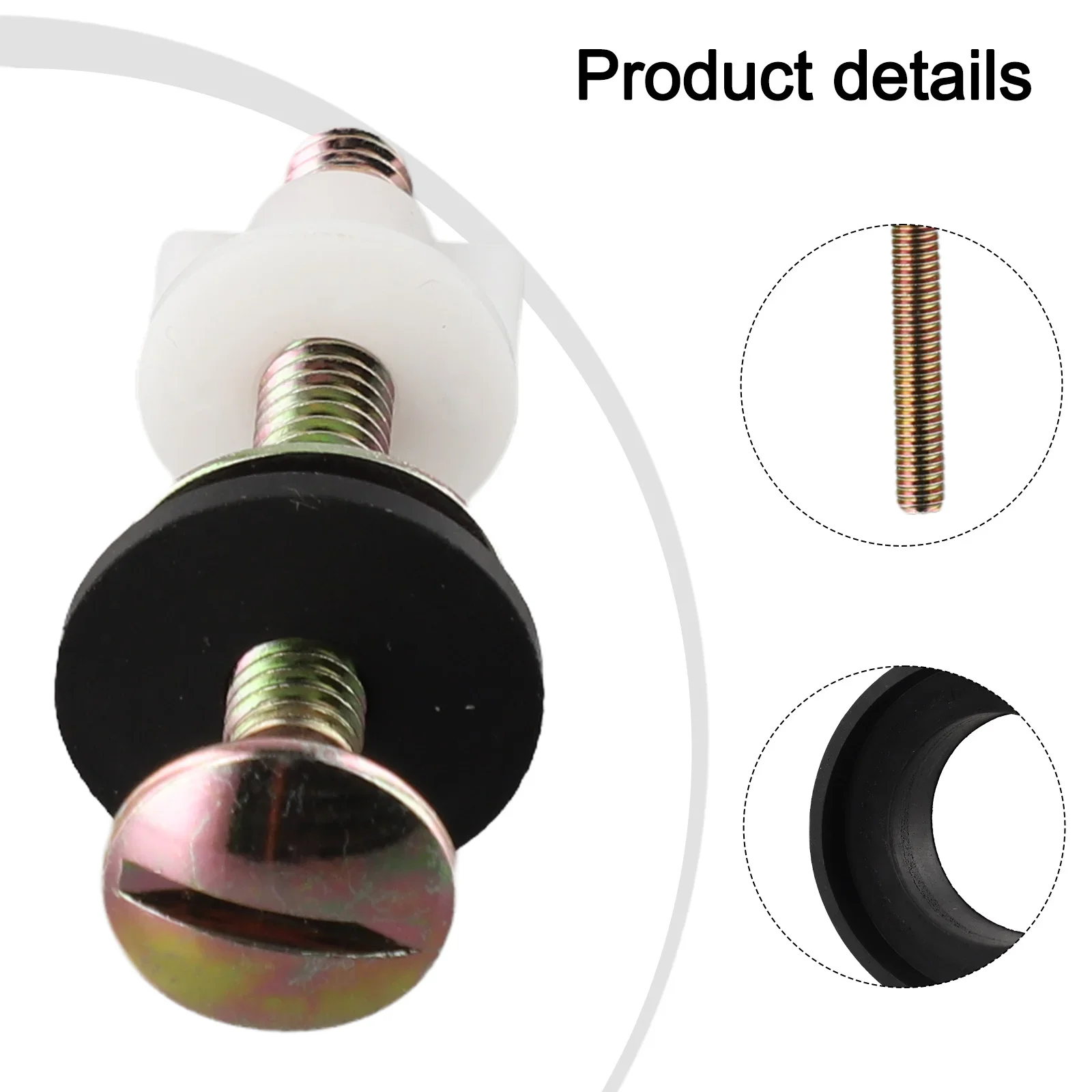 New Toilet Hinge Close Coupling Bolts Nuts Toilet Bolt Coupling Bolt Plastic Rubber Bathroom For