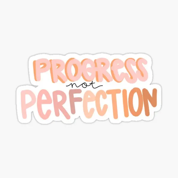 

Progress Not Perfection 5PCS Stickers for Living Room Car Cartoon Decor Luggage Water Bottles Kid Funny Laptop Anime Home Cute