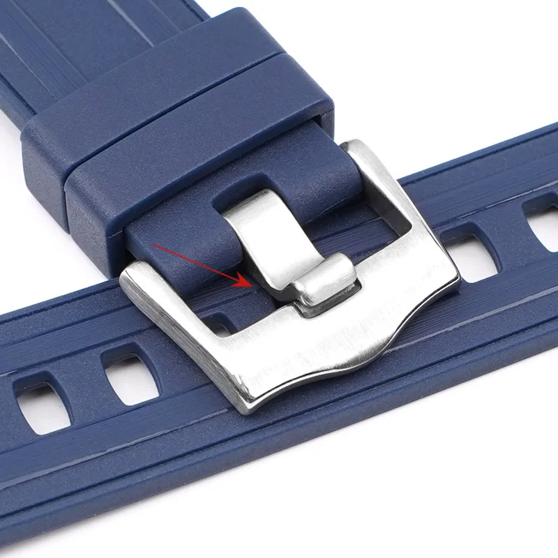 Sport Waterproof Curved End Rubber Strap - 20mm TPU Replacement Band