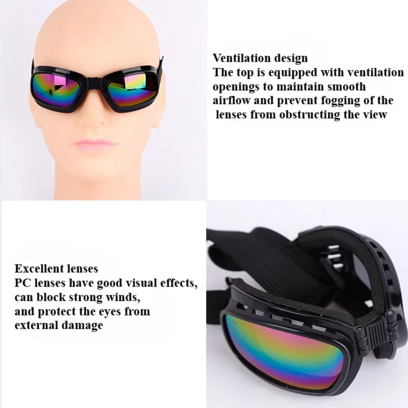 Outdoor Sports Winter Windproof Skiing Glasses Motorcycle Goggles Ski Goggles Dustproof Riding Sunglasses Eye Ware Anti-impact