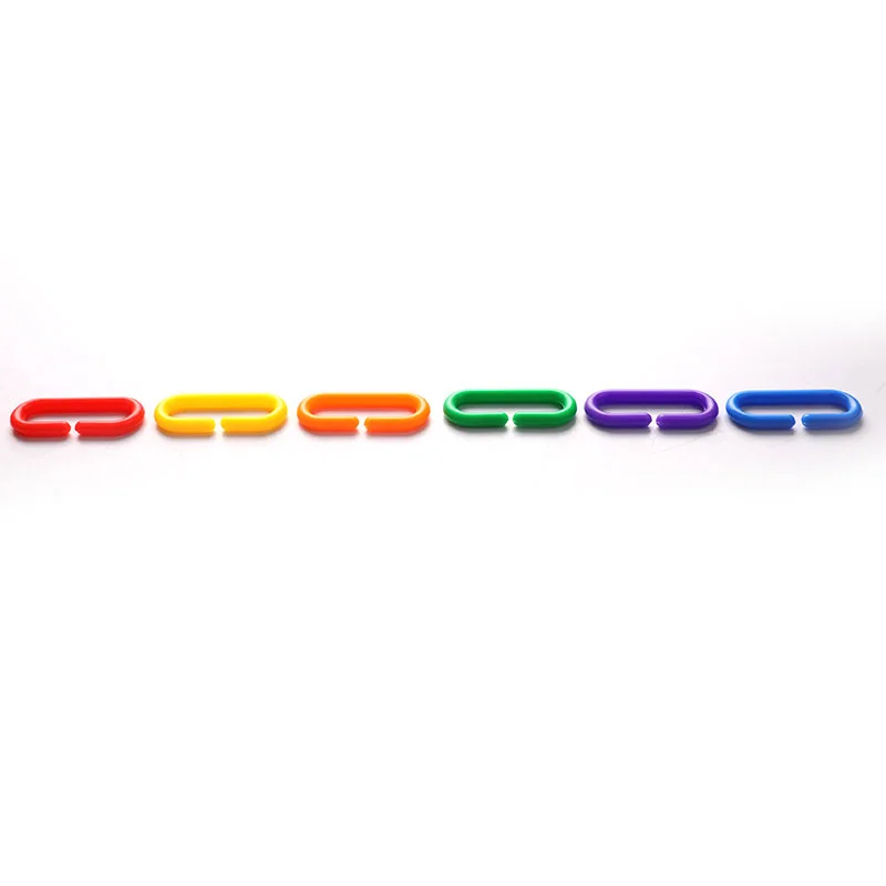 Plastic Parrot Toys C-clips Hooks Chain C-links Sugar Glider Rat Bird Toy Parts Parakeet Accessories 50Pcs/lot