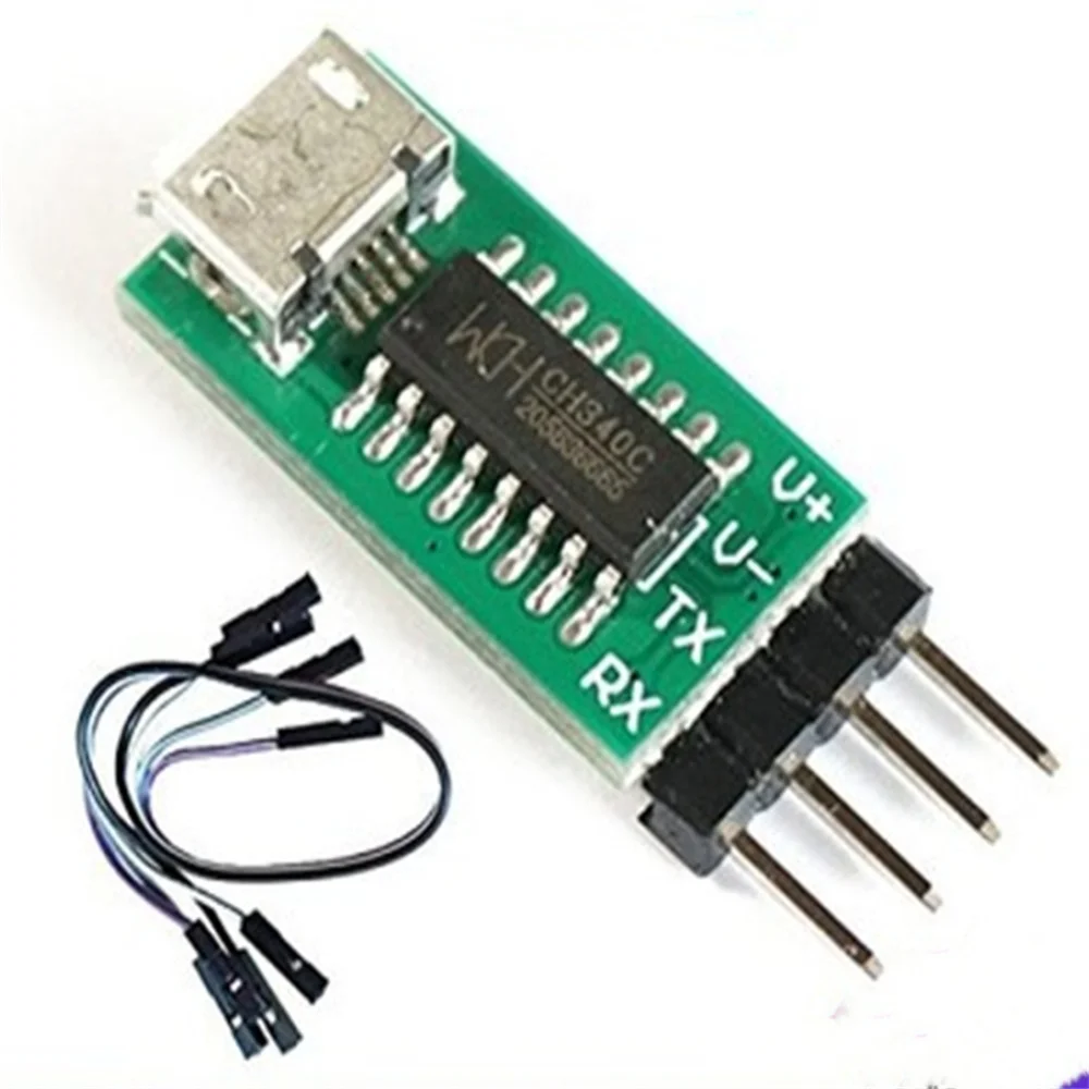 

CH340C/CH340T Micro USB to TTL Serial Port ISP Download Module For STM32 51 5V 3.3V 500mA With DuPont Line 5/6/7/8 Bit