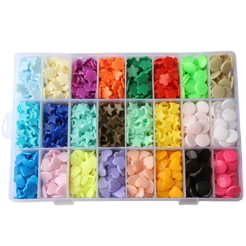 Colorful Plastic Resin T5 Snap Buttons Set Fastener Snap Plier for DIY Handmade Baby Clothes Bibs Press Stud Machine Sewing Tool 4