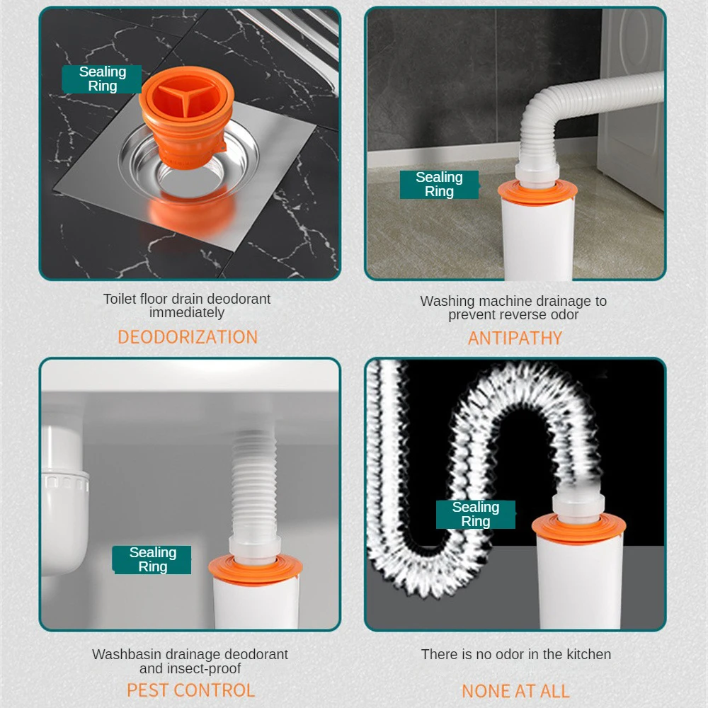 Floor Drain Cover Odor-proof Sewer Deodorant Cover Deodorizer Sewer Pipe Bathroom Accessories Odor-proof Sealing