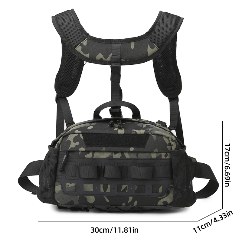 Oxford Tactical Vest Backpack for Men Outdoor Hiking Camping