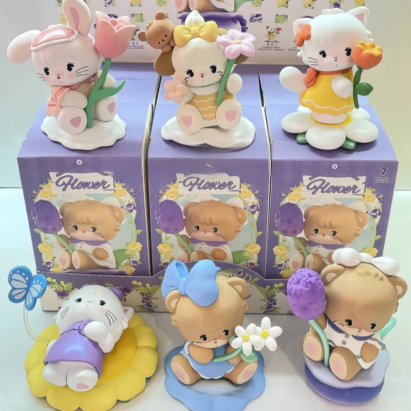 

Miniso глухая коробка Mikko цветочное украшение, кавайные игрушки для кукол, подарок на день рождения, Рождество, сюрприз, Аниме периферийные устройства
