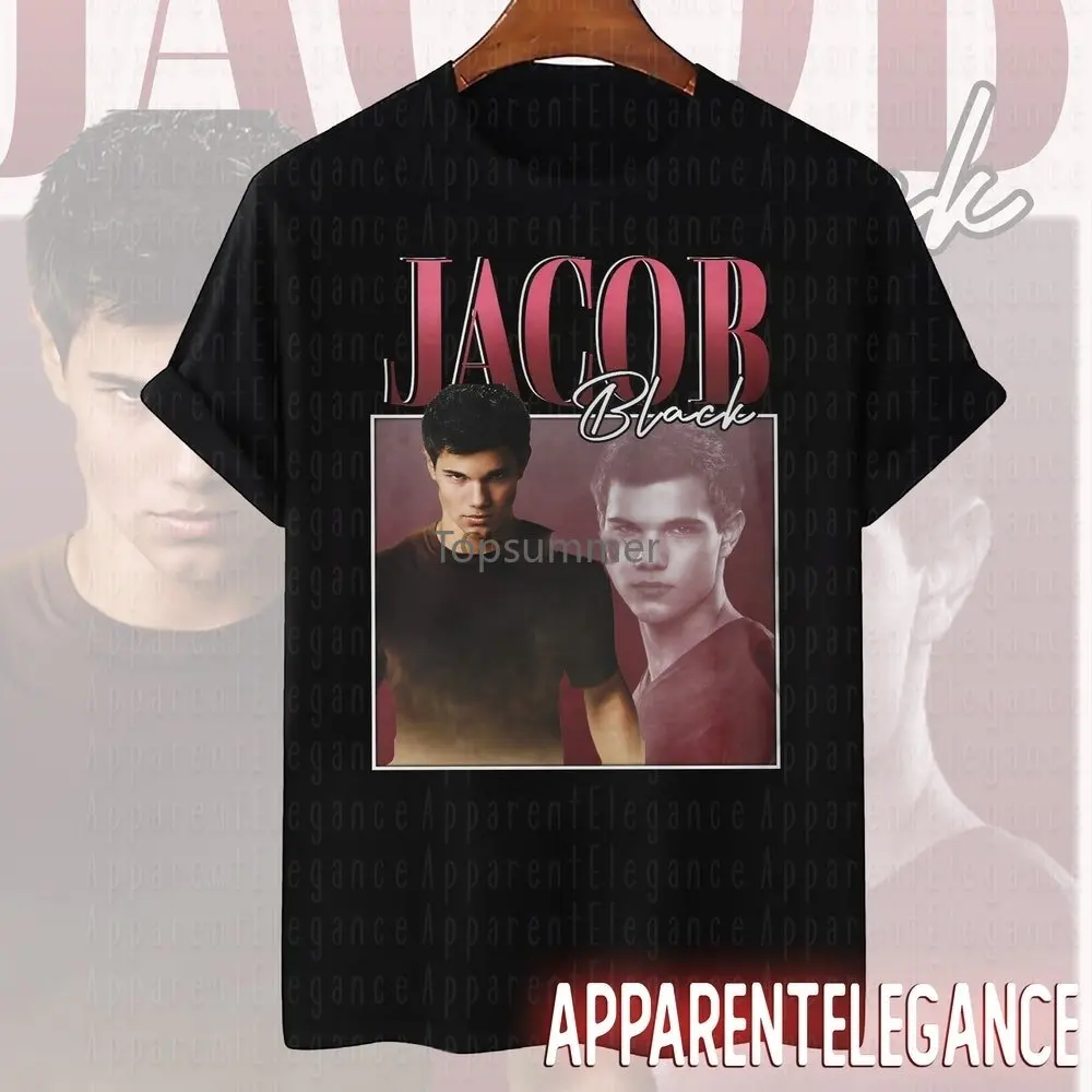 T-Shirt Vintage Jacob Black Taylor Lautner Twilight T-Shirt Jacob Black Omaggio T-Shirt (2)