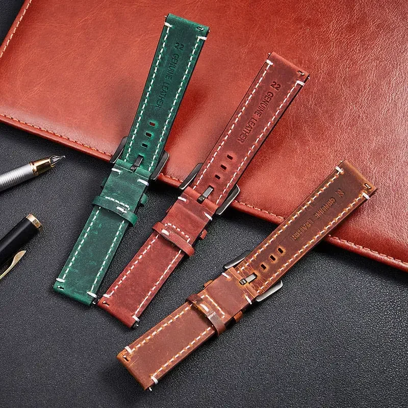 Vintage Leather Watch Straps - Premium Bracelet Bands