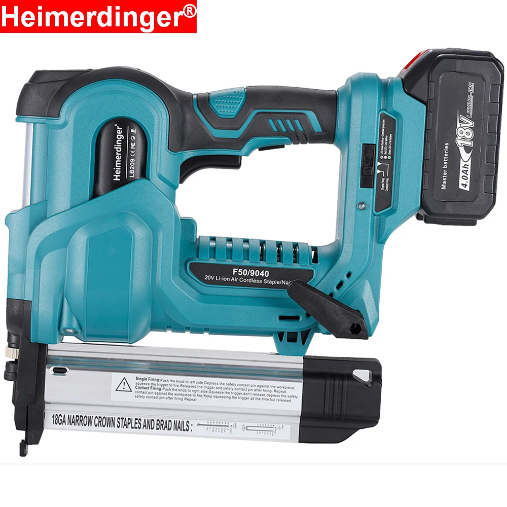 Dewalt elektrische nietmachine 20 V, 18 GA met 1000 nagels en 500 nietjes voor hout, doe-het-zelf (zonder batterij