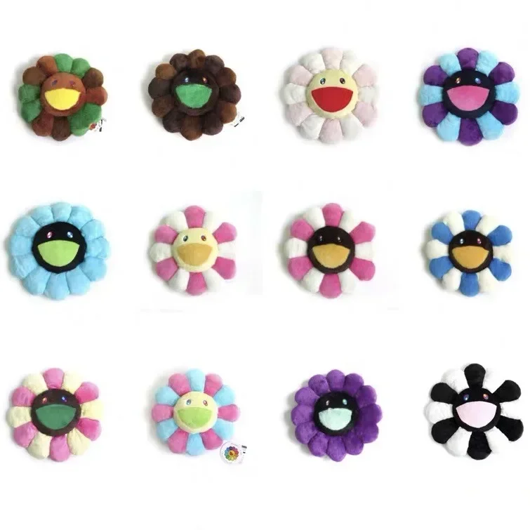 60/40cm Sunflower Pillow Japan Rainbow Daisy Flower Plush Baby Kids Floor Play Mat Seat Cushion Sofa Home Car Decor With Label 5