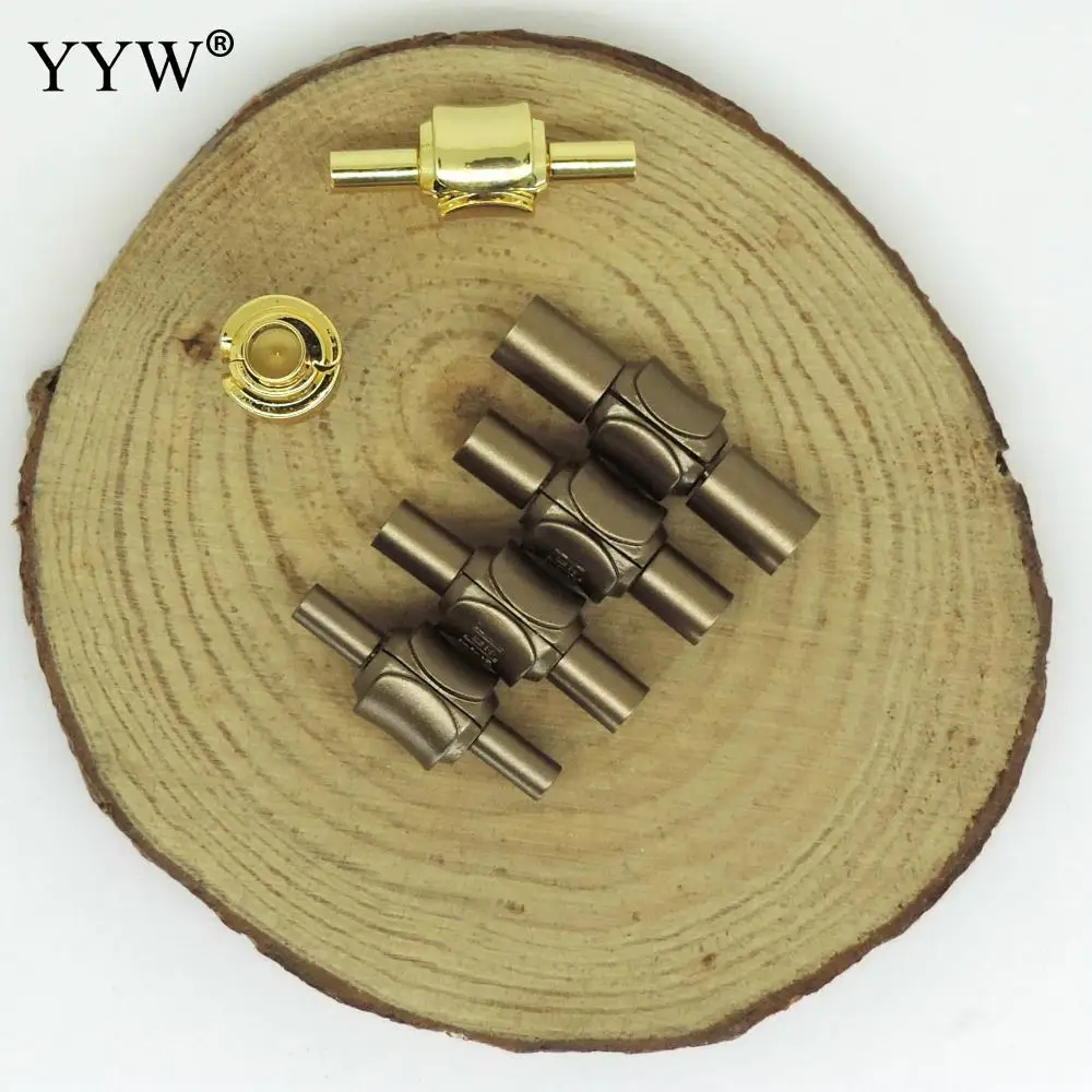 10pcs Stainless Steel Magnetic Clasps 2/2.5/3/4/5mm Hole for Leather Cord Bracelet  Rope Charms DIY Jewelry Making Accessories