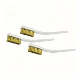 Mini Brass Wire Brush Set for Paint and Rust Removal - Industrial Metal Polishing and Cleaning Tool (3pcs)