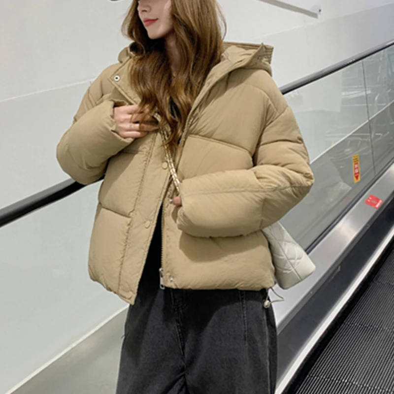 

Winter Hooded Women's Parkas Coat Thicken Warm Cotton Padded Jacket Female Puffy Warm Women's Cold Coat 2023 New