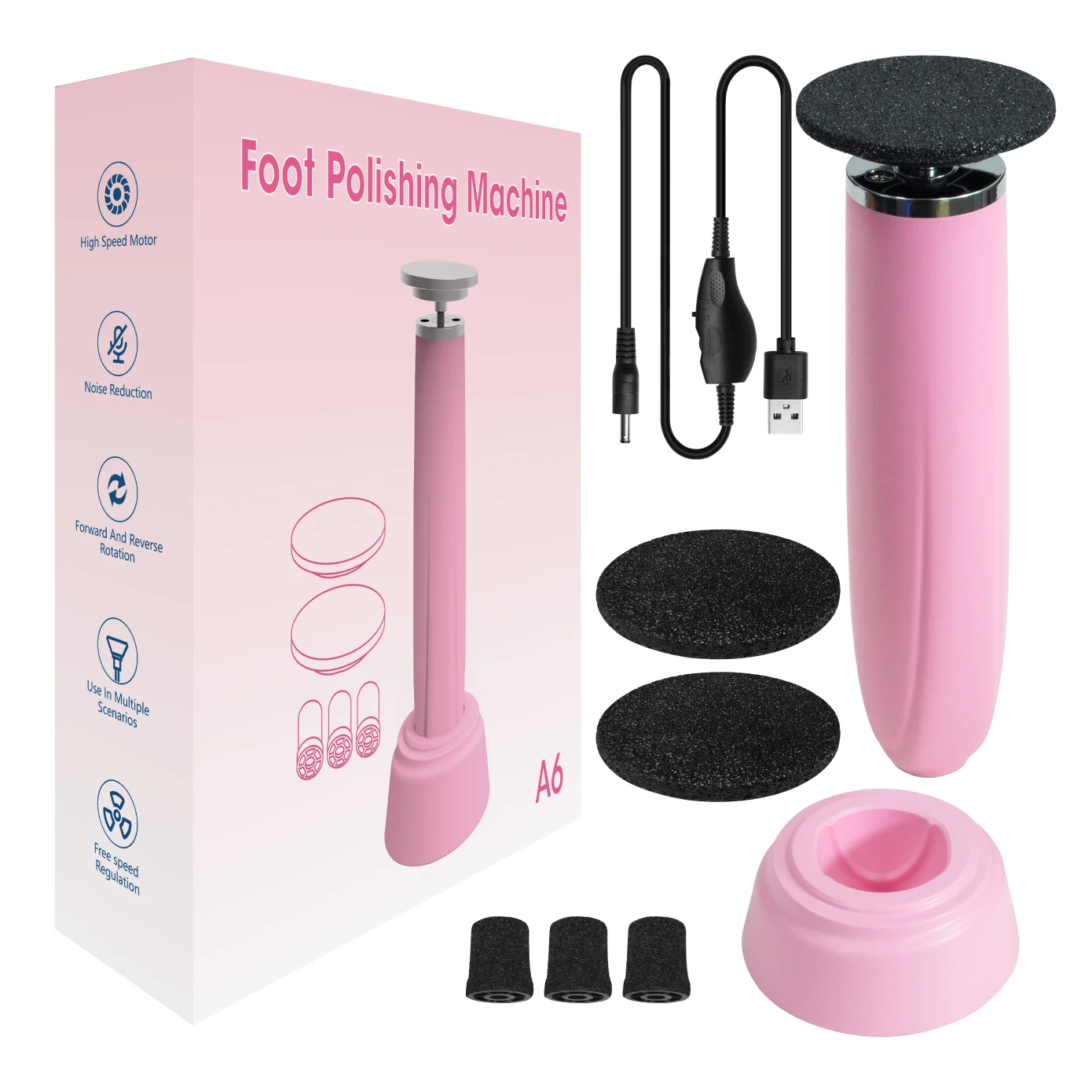Disposable Foot Mask Electric Dead Skin Remover Foot File and Pedicure Tool Electric Foot Grinder for Grinding and Callus Removal with Adjustable Speed Pedicure Machine Replacement Sandpaper Suitable for Removing Dead Skin on Soles Hard Calluses