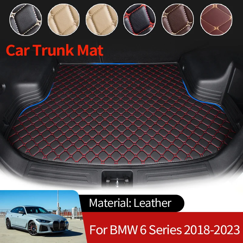 

for BMW 6 Series GT G32 2018~2023 2022 2021 Leather Car Boot Liner Cargo Rear Trunk Mats Luggage FLoor Tray Waterproof Carpets
