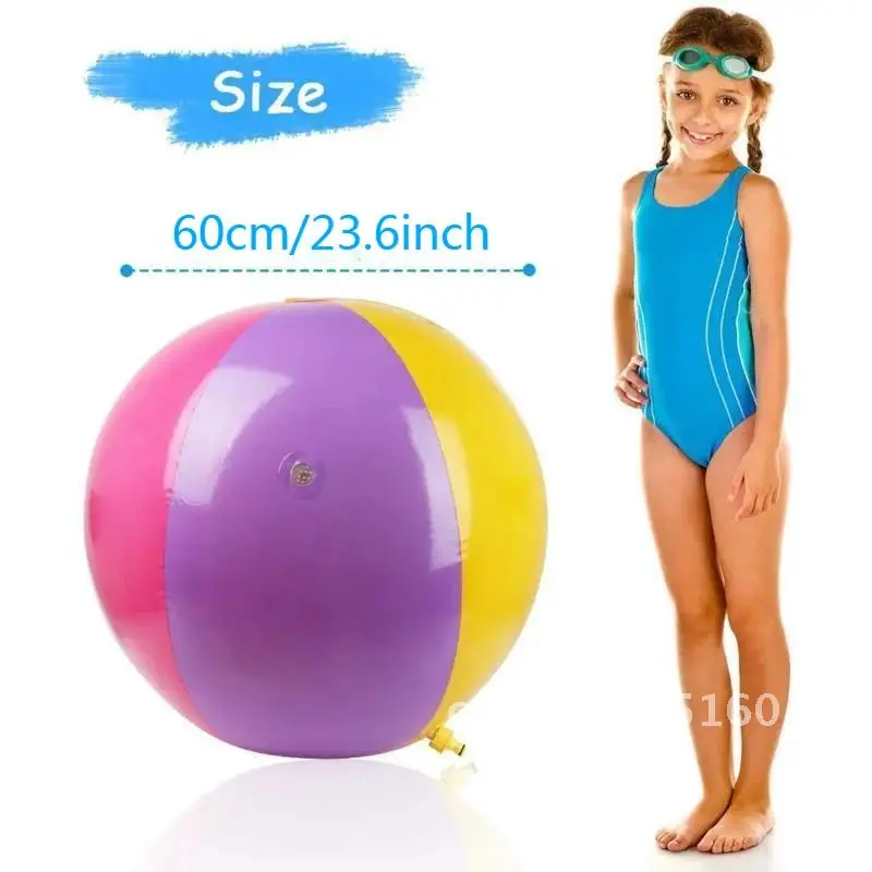 Funny Inflatable Balls Water Ball Kids Water Sprinkler Ball The Beach Lawn Outdoor Pool Playing Toys Spray Summer Swimming