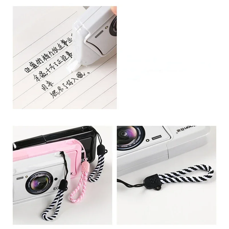 Correction Tape Camera Shape Portable Correction Tape Kawaii White Out Corrector Promotional Gift Stationery Student Prize School Office 10M