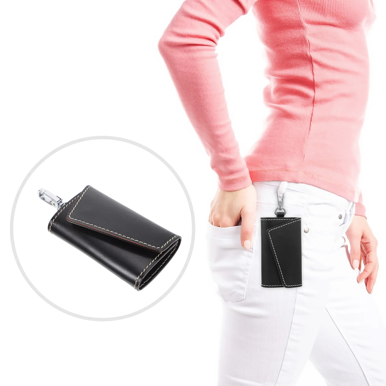 

Key Case Storage Bags Premium Pouch Portable Door Home Waist Hanging Outdoor Personalized