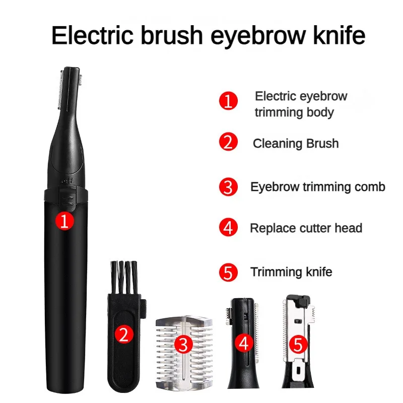 Electric Eyebrow Trimmer Multifunctional Washable for Men and Women Shaver Eyebrow Scraper for Beginners and Children Haircuts