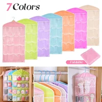Hot 16 Pockets WardrobePockets Clear Hanging Bag Socks Bra Underwear Stationery Rack Hanger Storage Saving Space Tidy Organizer 1
