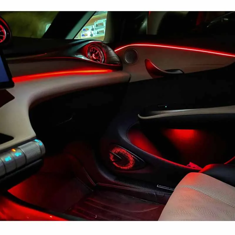 Byd Dolphin 2022 자동차 주변 조명, 범용 LED 인테리어 히든 스트립 램프, 풀 컬러 스트리머