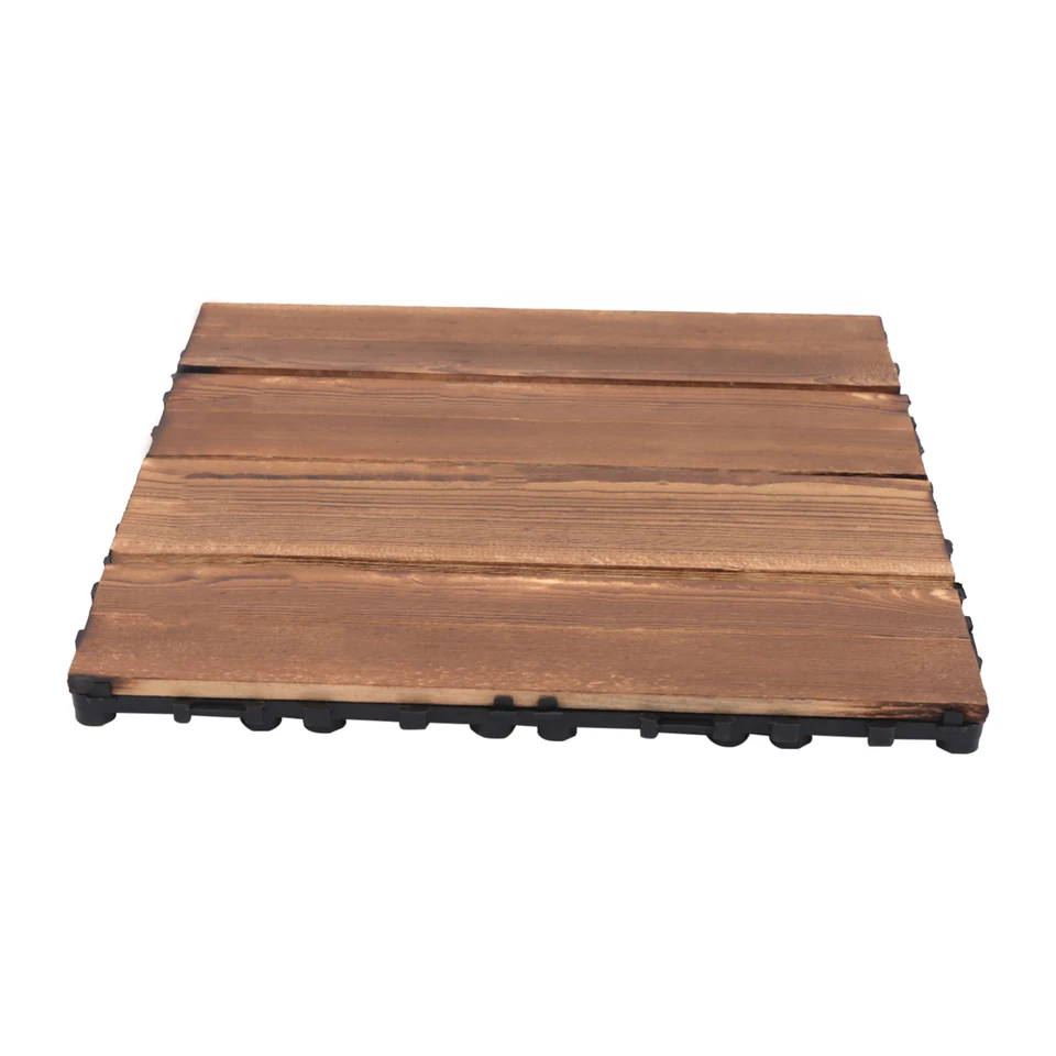 36 Pack Interlocking Hardwood Patio Deck Tiles