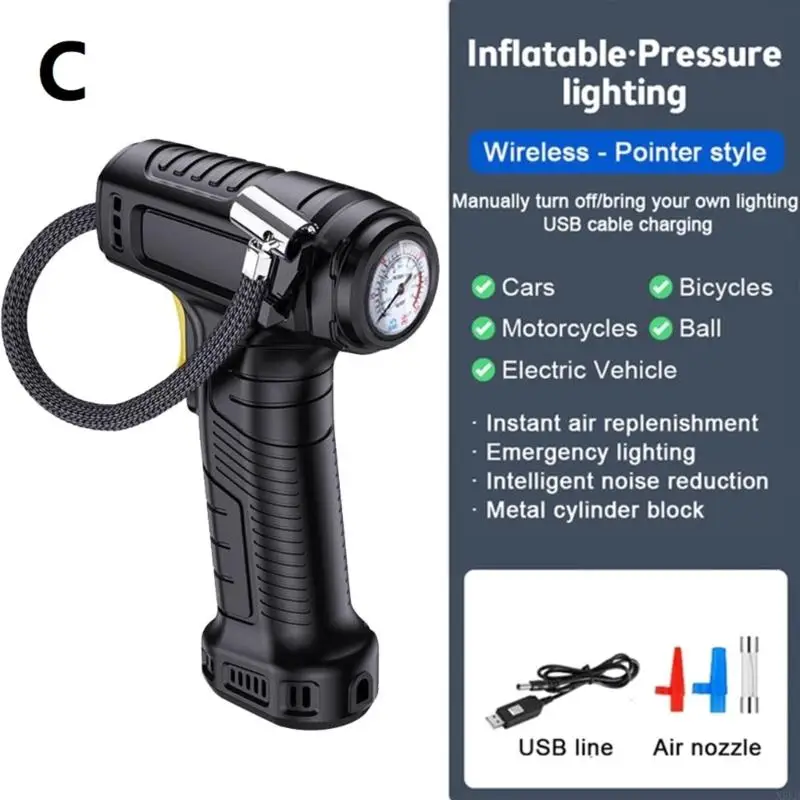 N5KD 100W 12V Electric Air Portable Car Automatic Air Compressor Tire Inflator