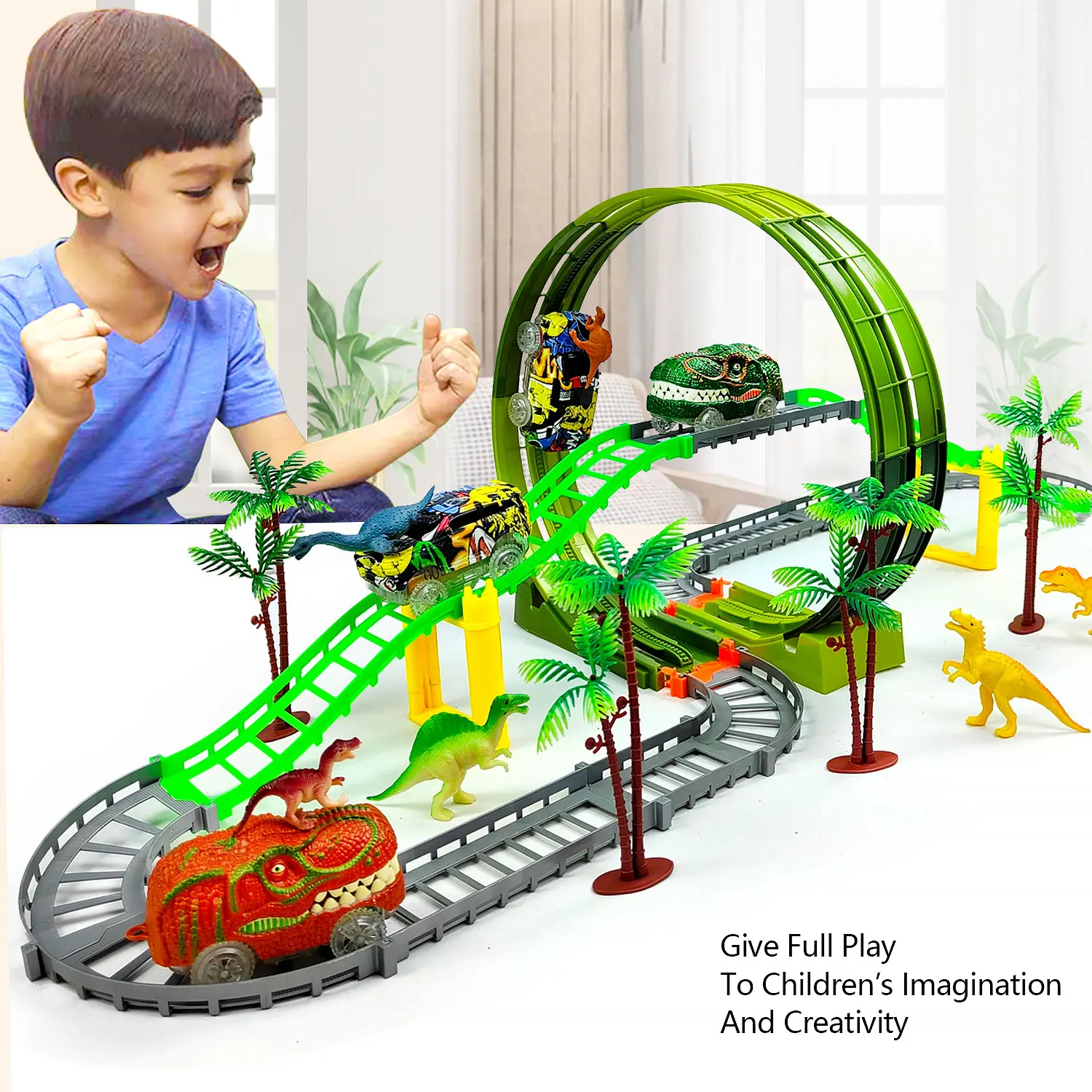 Anti Gravity Flexi Track Car Set Kids Track Cars For Boy Flexible