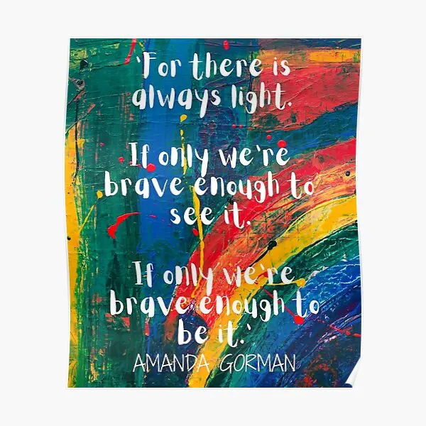 

The Hill We Climb Inspirational Quote Poster Decoration Wall Picture Home Vintage Painting Mural Modern Decor Room Art No Frame