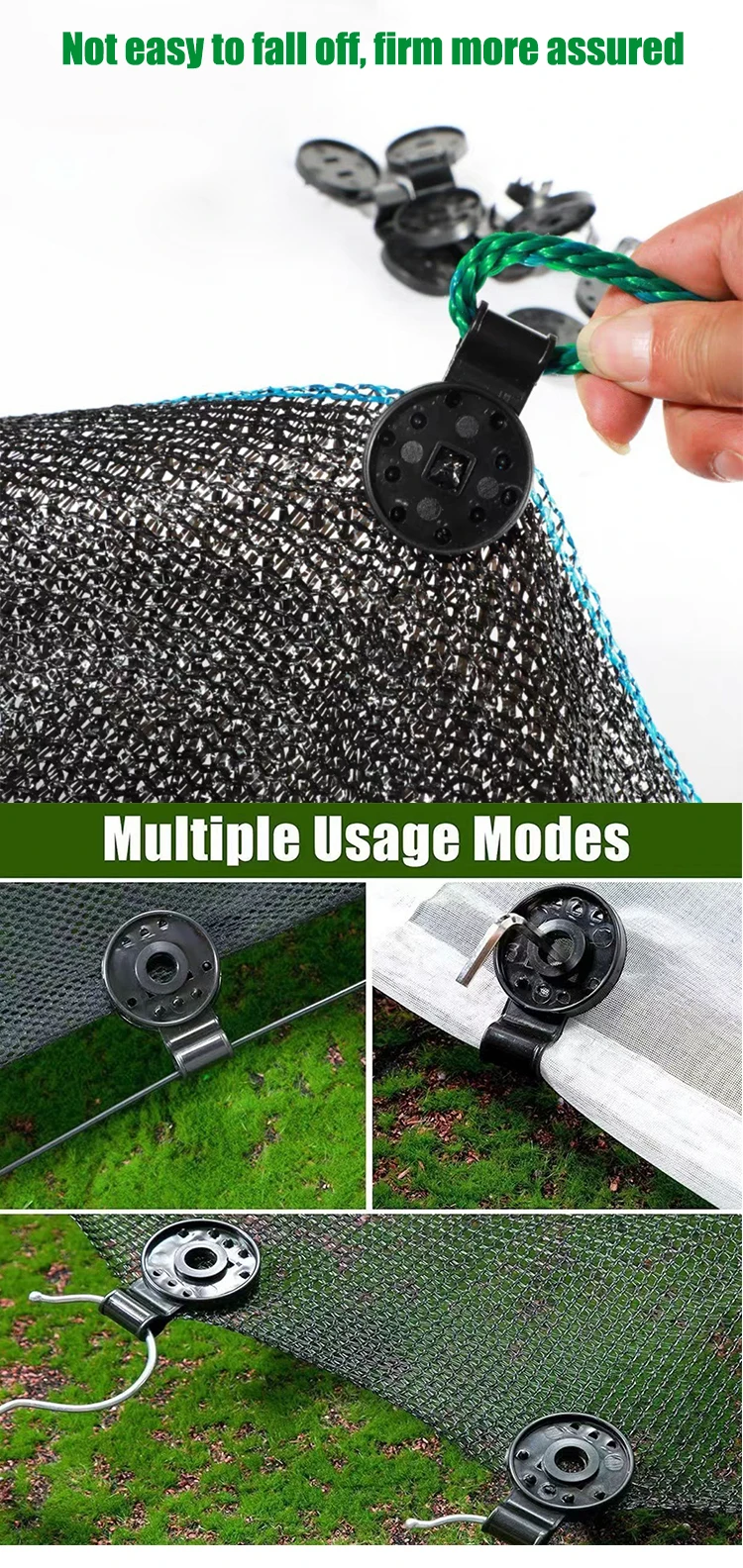 Description Picture 4 of itemShade Cloth Clips Shade Fabric Clamps Accessories Grommets For Net Mesh Cover Sunblock Fabric In Garden Backyard Greenhouse