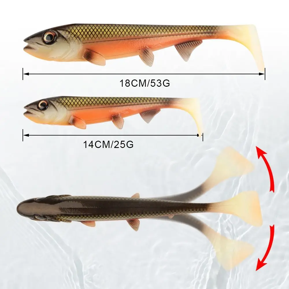 Vivid Silicone Fishing Soft Lures 5 Colors 14cm 18cm Fishing Jig Lure Soft Artificial Lures Fishing