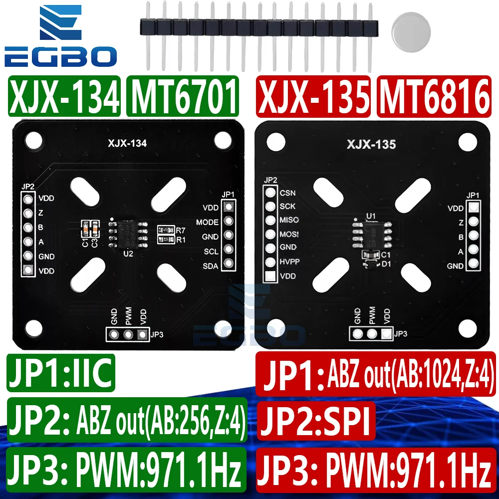 1~10PCS MT6701/MT6816,XJX-134/XJX-135 Magnetic Encoder Evaluation