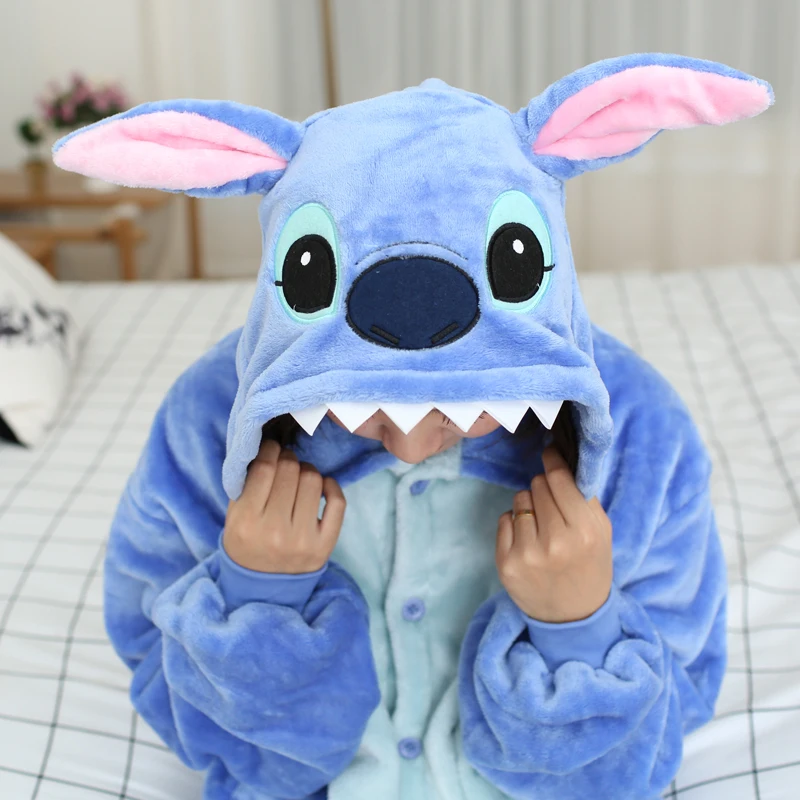 kigurumi pajamas onesies Kigurumi Stitch Cartoon Pajamas Onesies For Adults Women Men Animal Pyjamas Jumpsuits Christmas Halloween Cosplay Party Costumes