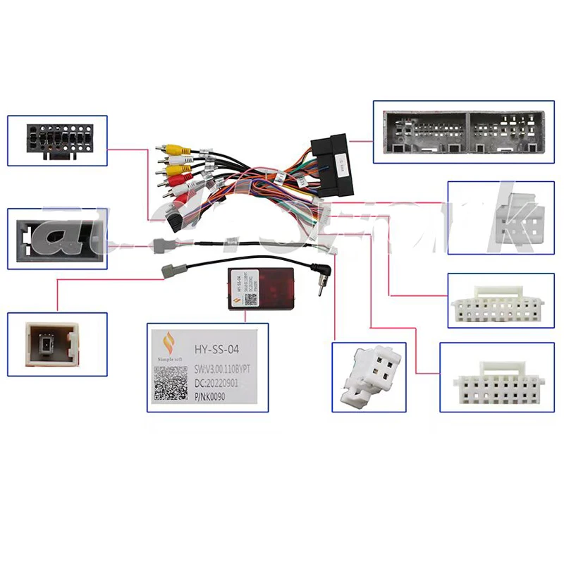 Canbus box decoder hy ss 04 for hyundai santa santafe ix45 wiring