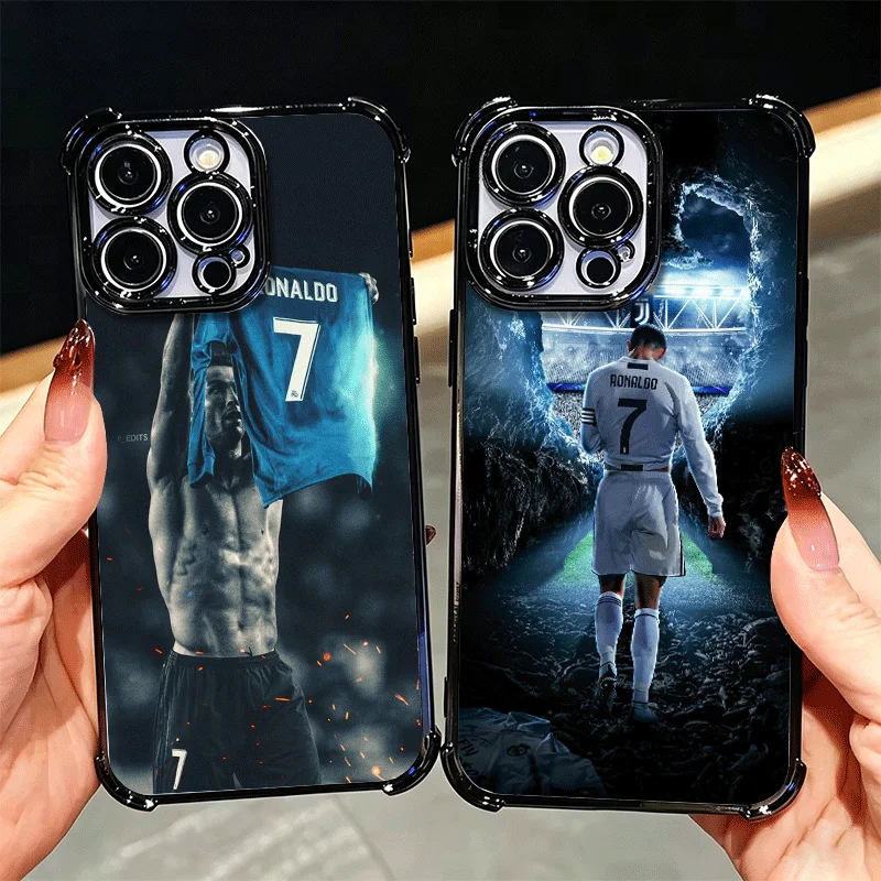 Football Star Soft Phone Case Featuring R-Ronaldo C-CR7 Design