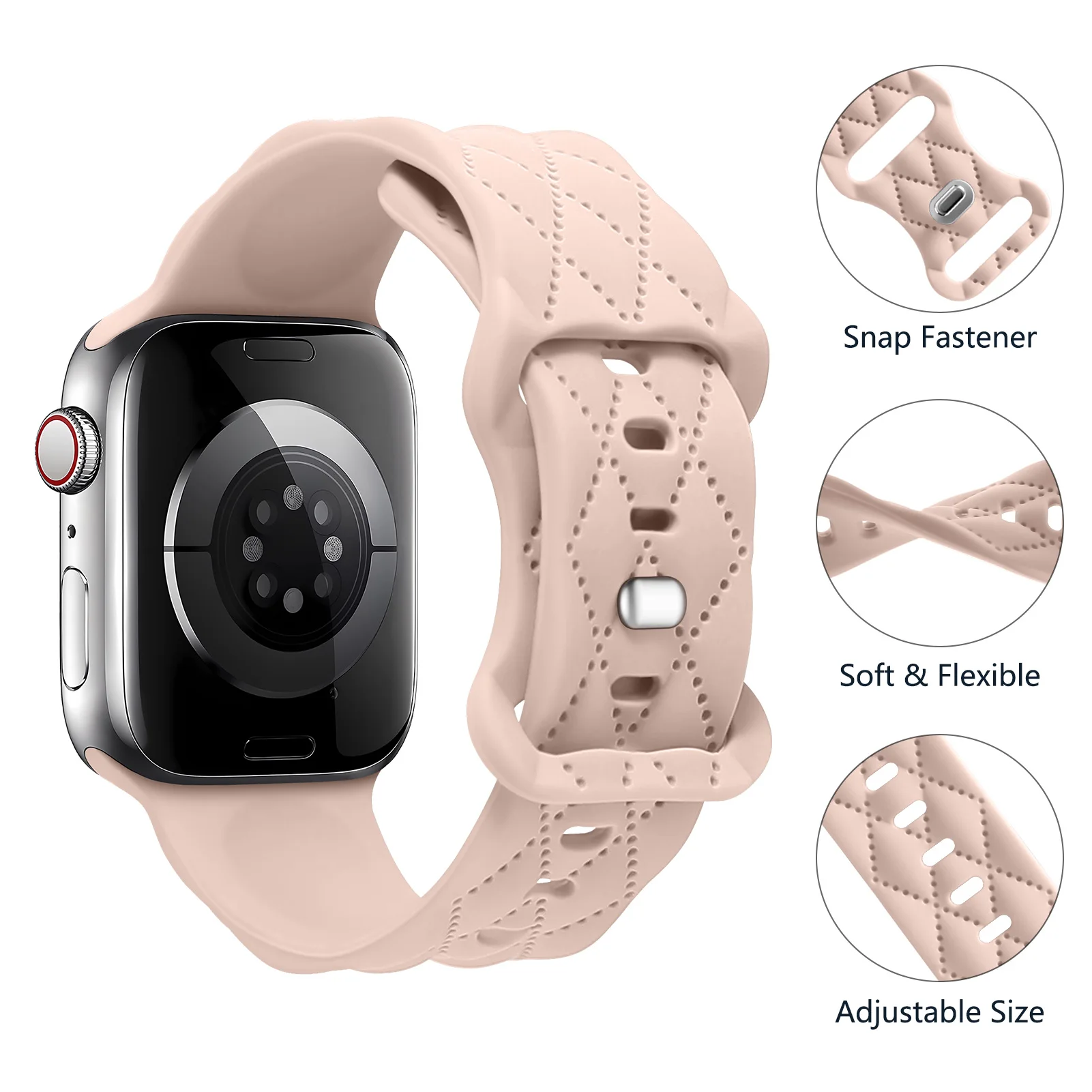 Silicone Strap For Apple Watch Band 44mm 40mm 45mm 49mm