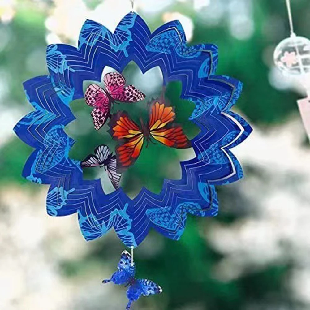 

Butterfly Metal Wind Spinners - Butterfly Gifts For Women Mom Grandma Wife Hanging Wind Spinner For Outdoor & Indoor Decorations