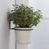 Flower Pot Trays Wall Mounted Pot Ring Holder Metal Planter Hooks Hangers Wall Bracket Plant  storage rack Garden 3