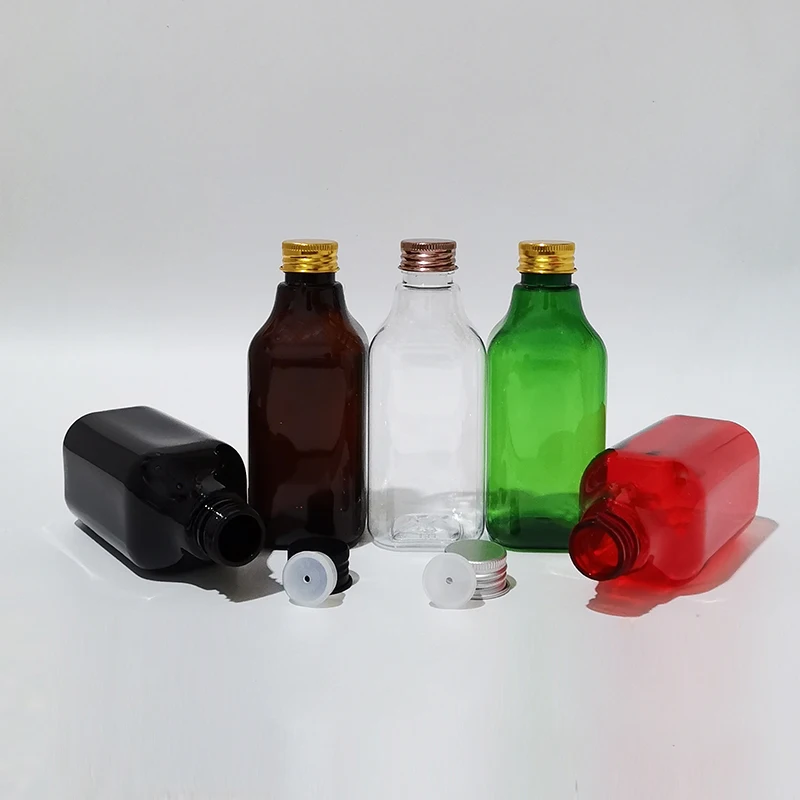 

200ml White/Black Empty Skincare Water Bottle With Gold/ Aluminum Cap and Lnsert, 200cc Transparent Shampoo Essential Oil Bottle