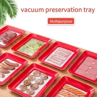 Food Preservation Tray Seafood Beef Ham Fresh Keeping Fresh Spacer Reusable Container Refrigerator Organizer Kitchen Tool 2
