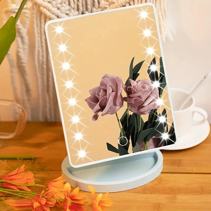 Lighted Makeup Mirror, Square Battery -use Beauty Mirror ,Touch Screen VanityMirror,Brightnes 2
