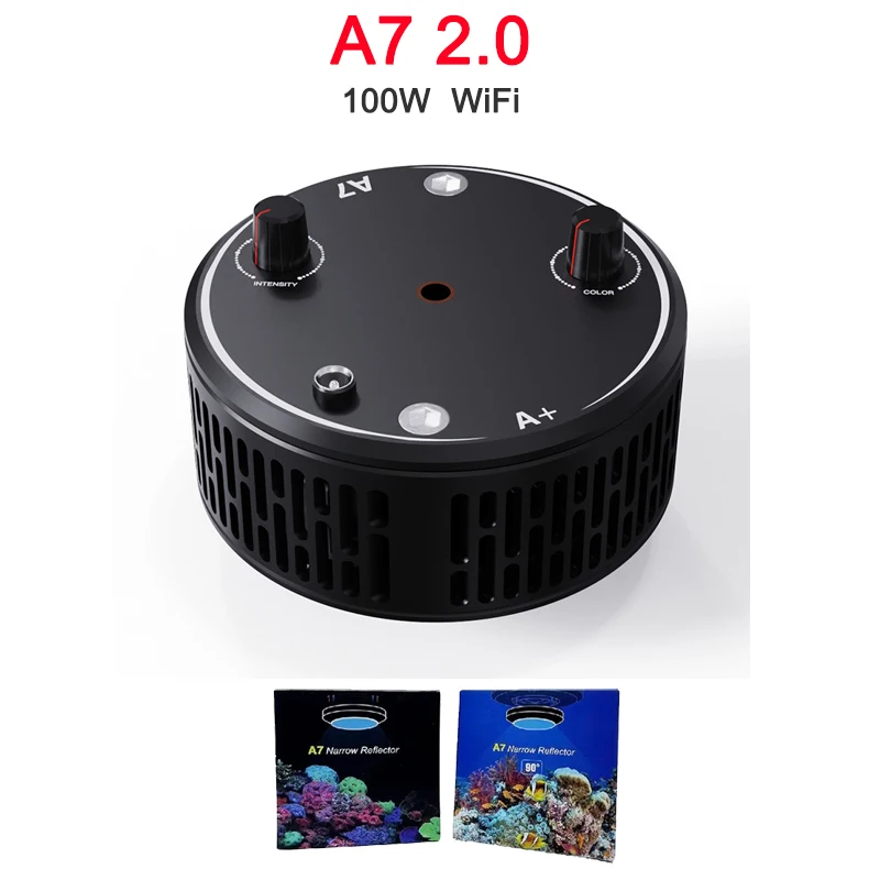 

A+ A7S2 100W WiFi Program LED Light Saltwater Seawater Marine Reef Aquarium Fish Tank Lighting Lamp not Kessil 360X Reef Lights