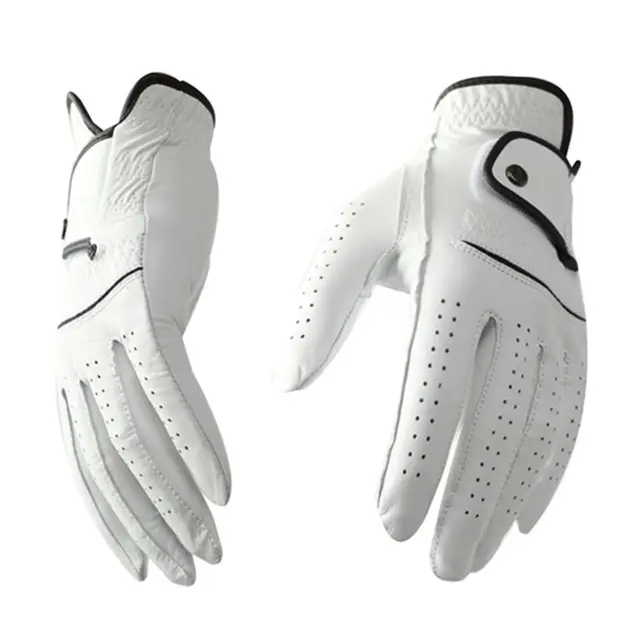 Sheepskin Men's Sports Golf Glove Breathable Single Left Hand Leather Golfing Glove Slip-Resistant White Golf Accessories Male 2