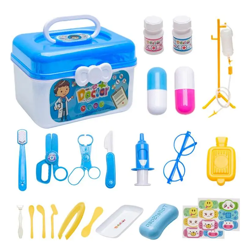 

Doctor Toy Set Set Of 23 Kids Doctor Playset With Stethoscope Children's Realistic Doctor Kit Simulation Doctor Kit For Toddlers