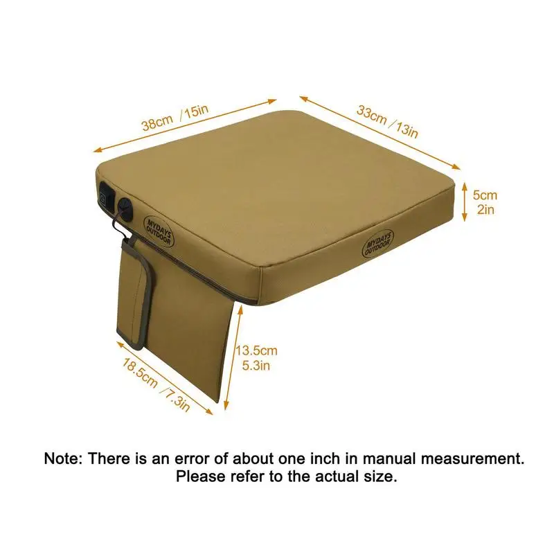 Portable Anti-Slip Stadium Thermal Seat Pad Detachable Cover Fishing Chair Upgrade Heated Seat Cushion 3 Adjustable Modes